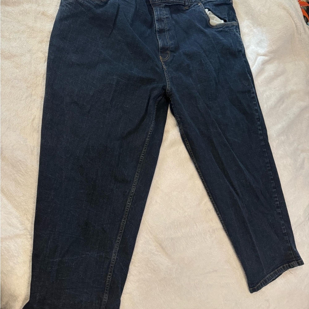 Harbor Bay Men's Dark Blue Relaxed Jeans